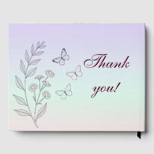 Elegant Quinceañera personalized name and date Gastenboek (Achterkant)