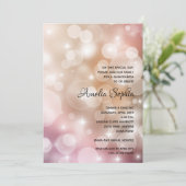 Elegant Quinceañera Pink Blush Kaart (Staand voorkant)