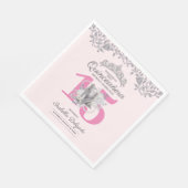 Elegant Quinceanera Princess Pink 15e verjaardag i Servet (Hoek)