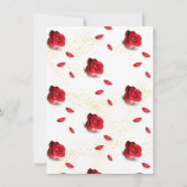 Elegant Quinceañera Red Rose in Spaanse uitnodigin Kaart (Achterkant)