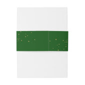 Elegant Quinceanera Script Emerald Green Uitnodigingen Wikkel (Achterkant Voorbeeld)