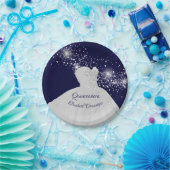 Elegant Quinceañera White Gown Papieren Bordje (Feest)