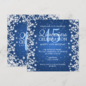 Elegant Quinceañera Winter Sparkle 2 Blue Kaart (Voorkant / Achterkant)