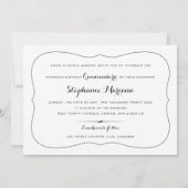 Elegant Quinceañera Zuid-Western Zwart-wit Kaart (Achterkant)