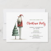 Elegant Quirky Santa Christmas Holiday Invitation Kaart (Voorkant)