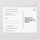 Elegant R.S.V.P. Briefkaart (Achterkant)