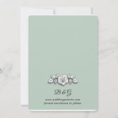 Elegant raam met Afbeelding bruiloft Bewaar de dat Kaart (Achterkant)