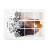 Elegant raam met Afbeelding bruiloft Bewaar de dat Magneet (Horizontaal)