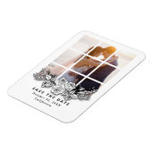 Elegant raam met Afbeelding bruiloft Bewaar de dat Magneet (Linkerzijde)