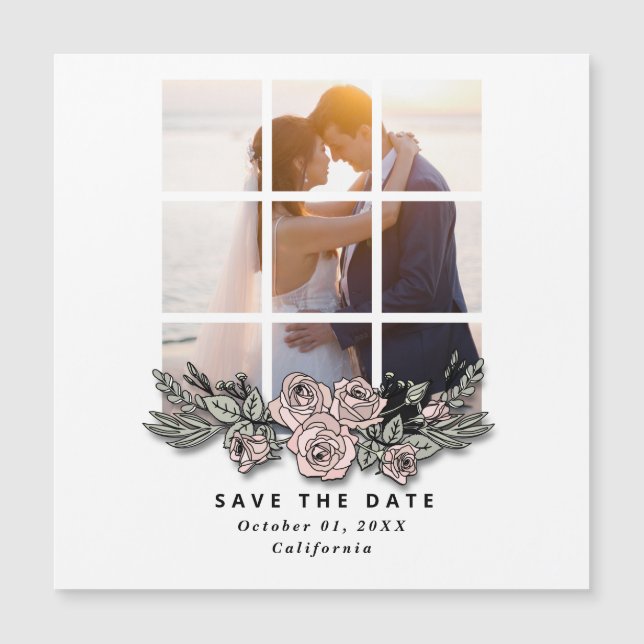 Elegant raam met afbeelding Trouw save the date (Voorkant)