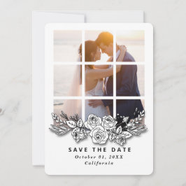 Elegant raam met afbeelding Trouw save the date Kaart