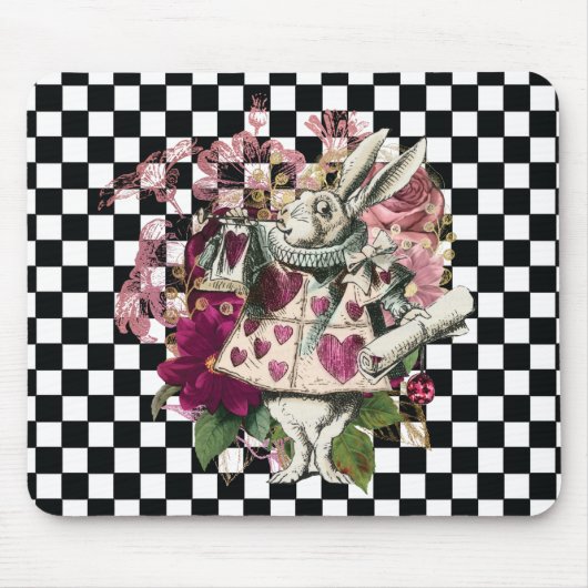 Elegant Rabbit Alice in Wonderland Muismat (Voorkant)