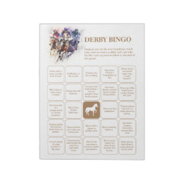 Elegant Race Paard Derby Party Bingo Notitieblok