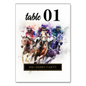 Elegant Race Paard Derby Party Ruitersport Kaart (Voorkant)