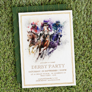 Elegant Race Paard Derby Party Ruitersport Kaart
