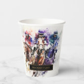 Elegant Race Paard Derby Party Ruitersport Papieren Bekers (Voorkant)