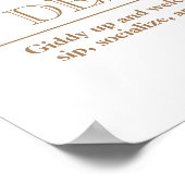 Elegant Race Paard Derby Party Ruitersport Poster (Hoek)