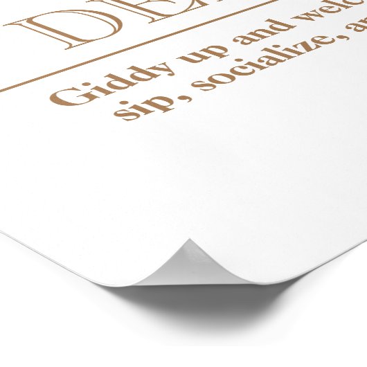 Elegant Race Paard Derby Party Ruitersport Poster (Hoek)