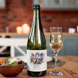 Elegant Race Paard Derby Party Ruitersport Wijn Etiket