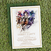 Elegant Race Paard Derby Party Verjaardag Kaart