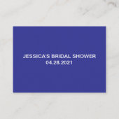 Elegant raden hoeveel blauw Vrijgezellenfeest spel Visitekaartje (Achterkant)