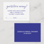 Elegant raden hoeveel blauw Vrijgezellenfeest spel Visitekaartje (Voorkant / Achterkant)