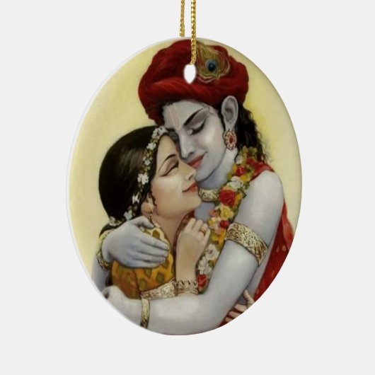 Elegant Radhey Krishna Love Keramisch Ornament (Rechts)