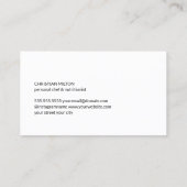 Elegant Radish Photo Personal Chef Catering Visitekaartje (Achterkant)