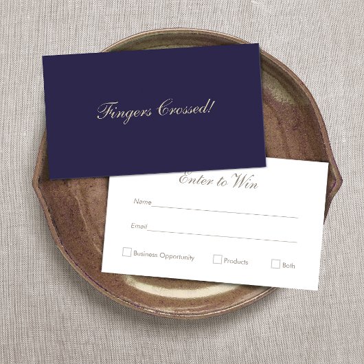 Elegant Raffle Ticket Navy Blauw
