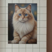 Elegant Ragdoll kat schilderij Poster
