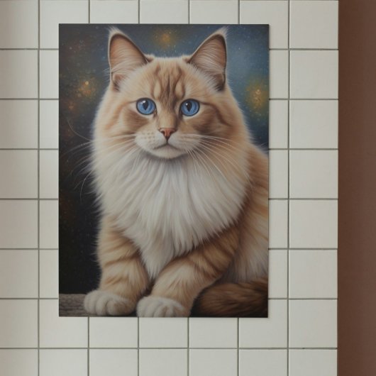 Elegant Ragdoll kat schilderij Poster