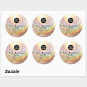 Elegant Rainbow Beige Tan Business Logo Ronde Sticker (Vel)