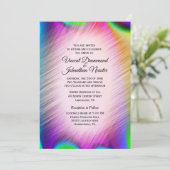Elegant Rainbow Colors Wedding Invitting Kaart (Staand voorkant)