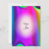 Elegant Rainbow Colors Wedding Invitting Kaart (Achterkant)