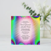 Elegant Rainbow Colors Wedding Invitting Kaart (Staand voorkant)