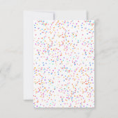 Elegant Rainbow Confetti bruiloft RSVP Kaartje (Achterkant)