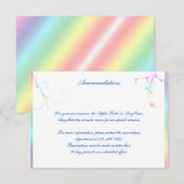 Elegant Rainbow Floral Gay Wedding Insert Informatiekaartje (Voorkant / Achterkant)