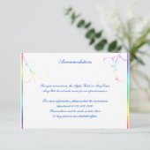 Elegant Rainbow Floral Gay Wedding Insert Informatiekaartje (Staand voorkant)
