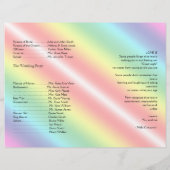 Elegant Rainbow Floral Gay Wedding Programme (Achterkant)