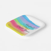 Elegant Rainbow Gepersonaliseerd Lesbian Vrijgezel Papieren Bordje (Gebogen)