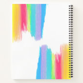 Elegant Rainbow Gepersonaliseerde LGBTQ Weddenscha Notitieboek (Achterkant)