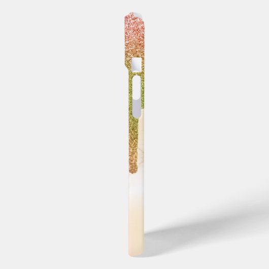 Elegant Rainbow Glitter Drift Ombre Case-Mate iPhone Case (Achterkant / Links)