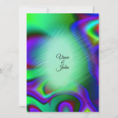 Elegant Rainbow Green Wedding Invitations Kaart (Achterkant)