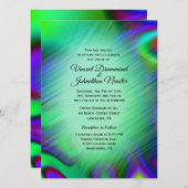 Elegant Rainbow Green Wedding Invitations Kaart (Voorkant / Achterkant)