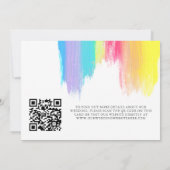 Elegant Rainbow LGBTQ Verloving Foto QR Code Save The Date (Achterkant)
