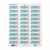 Elegant Rainbow minimalistisch retouradres Etiket (Full Sheet)