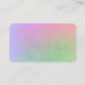 Elegant Rainbow Monogram Business Cards - Rounded  Visitekaartje (Achterkant)
