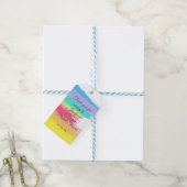 Elegant Rainbow Personalized Lesbian Bridal Shower Cadeaulabel (Met Touw)