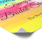 Elegant Rainbow Personalized Lesbian Bridal Shower Poster (Hoek)