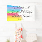 Elegant Rainbow Personalized Lesbian Bridal Shower Spandoek (Insitu)